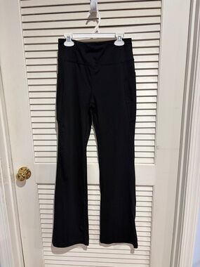 Kids Black Leggings with Flared Leg
